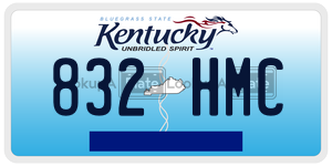 832HMC  license plate in KY