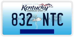 832NTC  license plate in KY