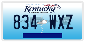 834WXZ  license plate in KY