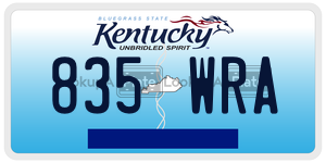 835WRA  license plate in KY