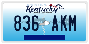 836AKM  license plate in KY