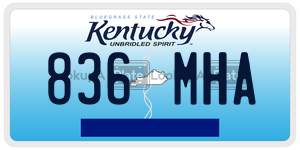 836MHA  license plate in KY