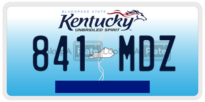841MDZ  license plate in KY