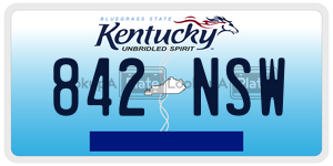 842NSW  license plate in KY