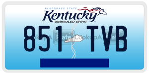 851TVB  license plate in KY