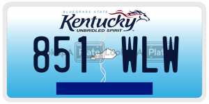 851WLW  license plate in KY