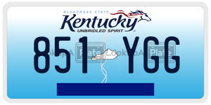 851YGG license plate in Kentucky