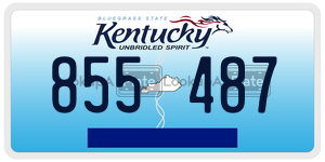 855487  license plate in KY