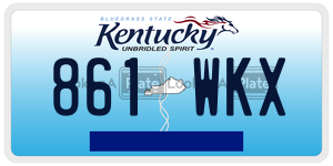 861WKX  license plate in KY