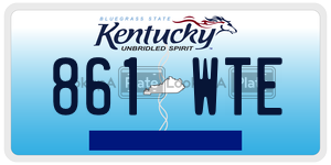 861WTE  license plate in KY