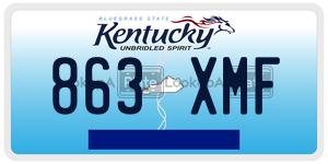 863XMF license plate in Kentucky
