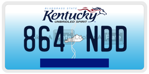 864NDD  license plate in KY