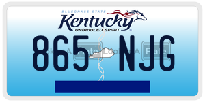 865NJG  license plate in KY
