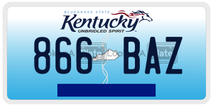 866BAZ license plate in Kentucky
