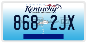 8682JX  license plate in KY