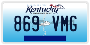 869VMG  license plate in KY