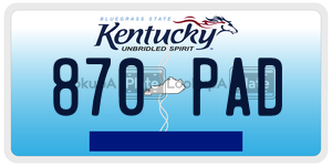 870PAD  license plate in KY