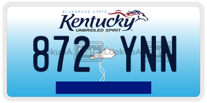 872YNN  license plate in KY