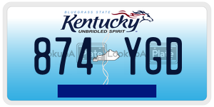 874YGD  license plate in KY