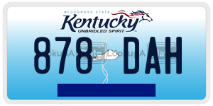 878DAH  license plate in KY