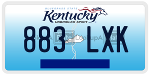 883LXK  license plate in KY
