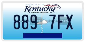 8897FX license plate in Kentucky