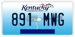 891MWG license plate in Kentucky