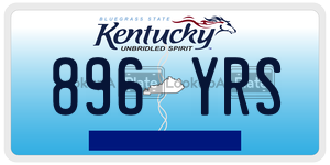 896YRS license plate in Kentucky