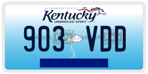 903VDD  license plate in KY