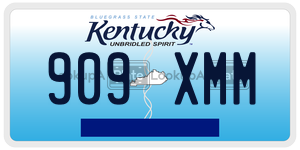 909XMM  license plate in KY