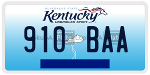 910BAA  license plate in KY