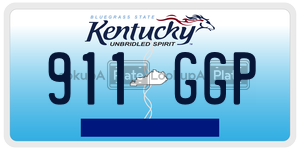 911GGP  license plate in KY