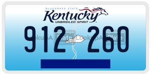 912260  license plate in KY