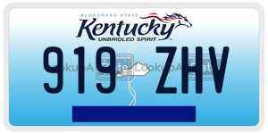 919ZHV  license plate in KY