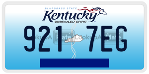 9217EG  license plate in KY