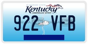 922VFB  license plate in KY