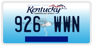 926WWN  license plate in KY