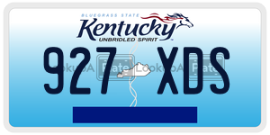 927XDS  license plate in KY