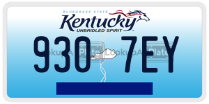9307EY  license plate in KY