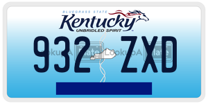 932ZXD license plate in Kentucky