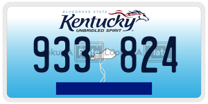 933824  license plate in KY