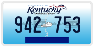 942753  license plate in KY