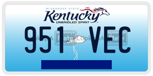 951VEC  license plate in KY
