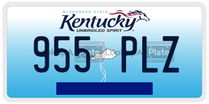 955PLZ  license plate in KY