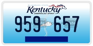 959657 license plate in Kentucky