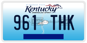 961THK license plate in Kentucky