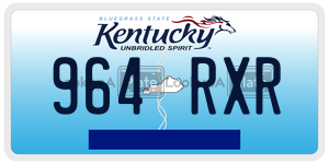 964RXR  license plate in KY