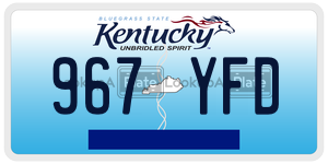967YFD license plate in Kentucky