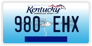 980EHX  license plate in KY