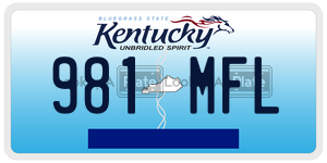 981MFL  license plate in KY